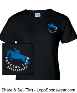 Gildan Ladies Ultra Cotton T-shirt - Black Design Zoom